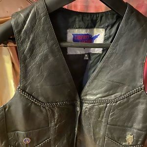 Leather Motorcycle Female Vest!
